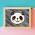 Quadro Infantil Panda Aquarela - comprar online