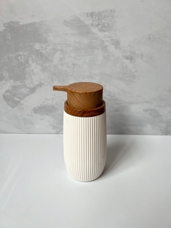 Dispenser Praga Blanco Con Madera - comprar online