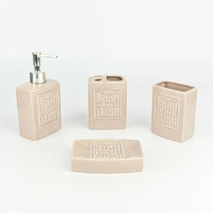 Set de baño Flush beige