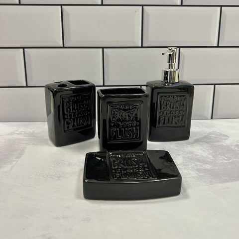 Set de baño Flush negro