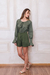 Camisa Donatella Verde Militar - loja online