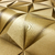 Efeito 3d do Papel de Parede Geométrico Dourado 3D - 9,50 metros | 156-360103Q - Ciça Braga