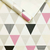 Papel de Parede Geométrico Triângulos Rosa para Quarto de Menina - Coleção Algodão Doce 190951 | 9,50 metros | Cola Grátis - Ciça Braga