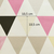 Tamanho da estampa do Papel de Parede Geométrico Triângulos Rosa para Quarto de Menina - Coleção Algodão Doce 190951 | 9,50 metros | Cola Grátis - Ciça Braga