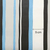 Tamanho da estampa do Papel de Parede Listrado Azul, Preto e Cinza - Coleção Algodão Doce - 9,50 metros | 190954 - Ciça Braga
