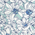 Papel de Parede Floral Azul e Off-White - Coleção DDD - 10 metros | 28363 - Ciça Braga