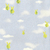 Papel de Parede Abelhinhas e Nuvens Azul Claro Acinzentado e Amarelo - Kawayi - Importado Lavável | 312603 - Ciça Braga