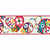 Faixa de Papel de Parede Corações de Flores Vermelho e Colorido Detalhes em Brilho - Coleção Girl Power 3920 | 4,57 metros | Cola Grátis - Ciça Braga
