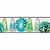 Faixa de Papel de Parede Líder de Torcida Tons de Verde e Azul - Coleção Girl Power 3995 | 4,57 metros | Cola Grátis - Ciça Braga