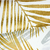 Estampa do Papel de Parede Folhagem Branco, Prata e Dourado Brilho - Coleção Avalon 1 125 | 10 metros | Cola Grátis - Ciça Braga