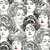 Papel de Parede Desenho de Mulheres Preto e Branco e Vermelho - Risky Business - Americano Lavável | 2419 - Ciça Braga