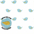 Papel de Parede Passarinhos Branco e Azul Infantil com Glitter - Coleção Fofura Baby 4006 | 10 metros | Cola Grátis - Ciça Braga