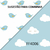 Decoração usando Papel de Parede Nuvens Azul Infantil 4013 e Papel de Parede Passarinhos Branco 4006 - Coleção Fofura Baby | 10 metros | Cola Grátis - Ciça Braga