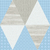 Papel de Parede Infantil Triângulos Azul e Cinza - 10 metros | 221701 - Ciça Braga