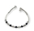 CRI 583 Pulsera Piedras Blancas y Negras (18 mm) Plata 925 - comprar online