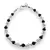 VOL-100 Pulsera Cristal de Roca "Diseño Blanco y Negro" Acero Blanco - comprar online