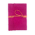 Caderno em camurça rosa com miolo pautado
