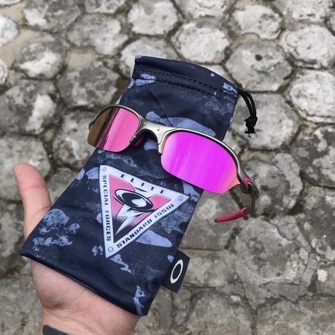 Óculos – Oakley Flak Jack Branco Lente Rosa Transparente – Estilo Gringo