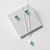 Conjunto colar e brinco coração verde com borda - comprar online