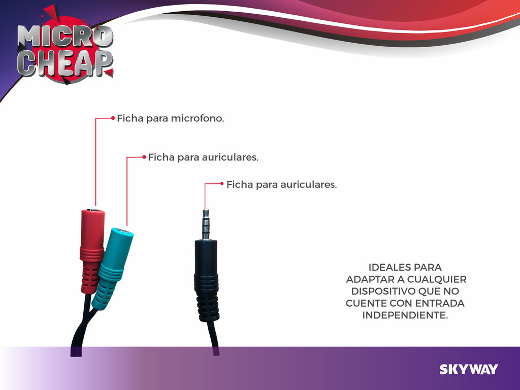Adaptador Audio Auricular Y Microfono Ps4 3 1 SKYWAY