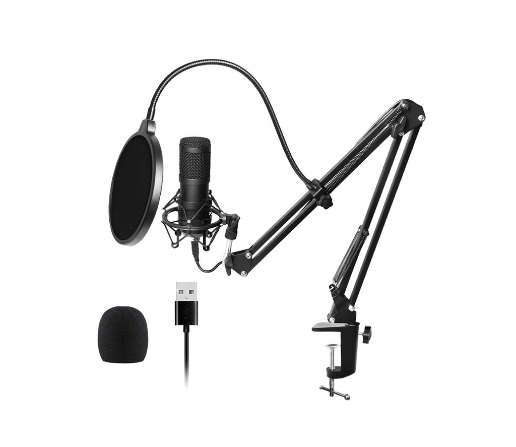 Microfono Pc Condenser Tripode Cable Audio 3.5mm M4 - SKYWAY