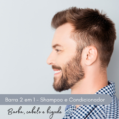 Shampoo Sólido 2 em 1 - Barba, Cabelo e Bigode - Mandalla Cosmética Natural