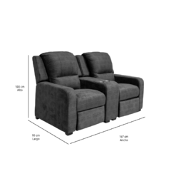 Love seat Bran Clarity Charcoal Reclinable - tienda en línea