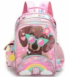 Mochila Fun Dog ( Salchicha) 16" 3 cierres