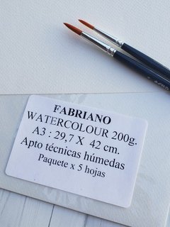 Papel Fabriano Watercolor 200g Para Acuarelas A3 Pack X 5 H