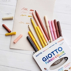 Marcadores Giotto Skin Tones 12 Tonos Pieles,