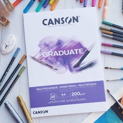 Block Canson Graduate Mix Media A4 200g 20 H. C400110377