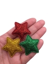 Aplique estrela glitter - 1 unidade