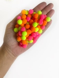 pompom neon 10mm com 100 unidades - comprar online