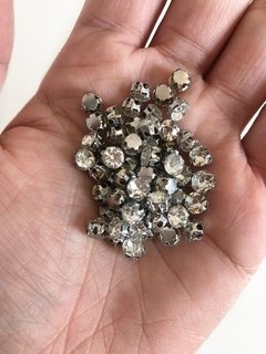 strass de costura de vidro 5mm - 50 unidades