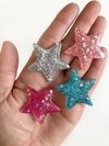 aplique estrela glitter - 1 unidade