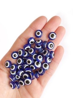 entremeio olho grego azul 10mm - 20 unidades