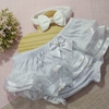 kit de calcinha de algodão/Tapa fralda com laço- branco - pronta entrega