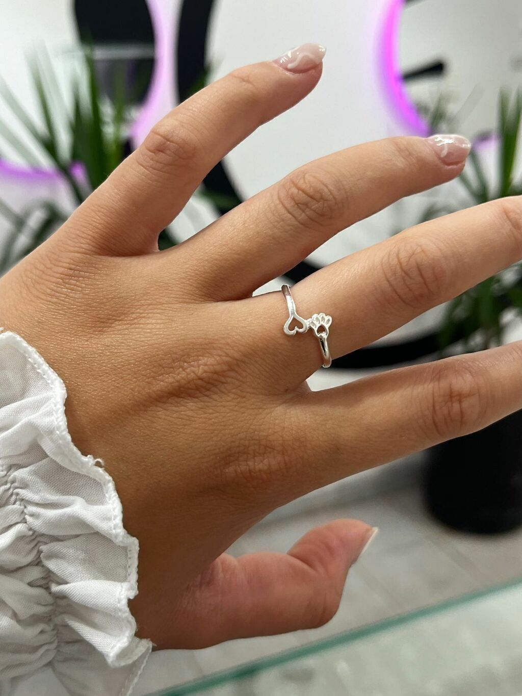 Anillo huellita PL925 talle 13 y 19
