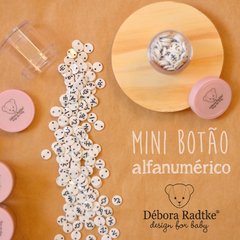 Pote 160 Mini Botões Alfanuméricos® | 11mm - preto