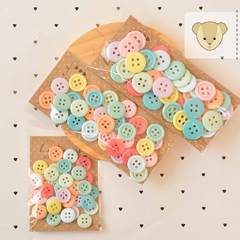 Botões Aquarelados 15mm | 36 botões, 9 cores na internet
