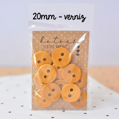 Botão MADEIRA 20mm | verniz ou natural 12 botões - comprar online