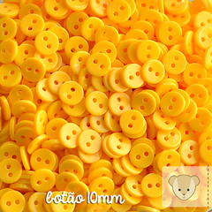 Botão 10mm - pacote com 20 unidades AMARELO