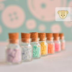Mini coração FOSCO candy color: kit com 210 botões - comprar online