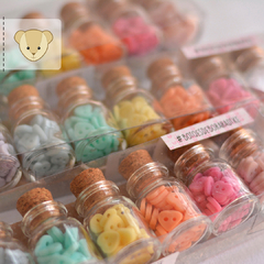 Mini coração FOSCO candy color: kit com 210 botões - loja online