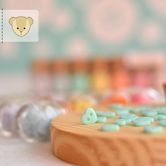 Mini coração FOSCO candy color: kit com 210 botões na internet