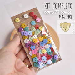 botão MINI FLOR | kit completo 20 cores - 80 botões - comprar online