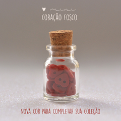 Mini coração FOSCO: vermelho | 30 botões - comprar online