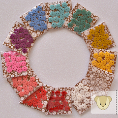 Pacotinho Mini flor | 16 botões - cores a escolher
