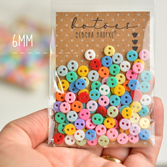 Sortido de MICRO botões de 6mm - mais de 100 botões - 14 cores - comprar online