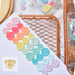 Botões Aquarelados 15mm | 36 botões, 9 cores - comprar online